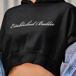 Established Baddie Crop Hoodie